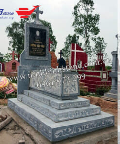 Mộ công giáo đá xanh NBS-MCG239
