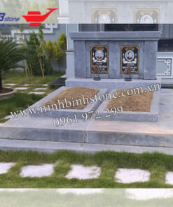 Mộ đôi không mái đá xanh NBS-MĐĐ244