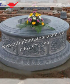 Mộ tròn bằng đá xanh nguyên khối NBS-MĐT223