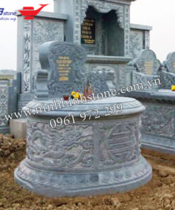 Mộ đá tròn khắc rồng NBS-MĐT230