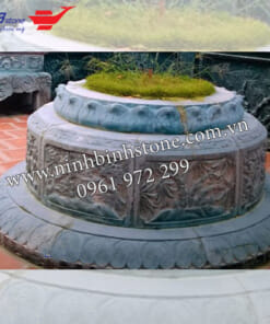 Mộ đá tròn dáng đài sen NBS-MĐT227