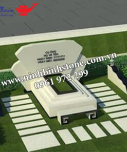 Mộ đá trắng tam sơn đẹp NBS-MĐTS222
