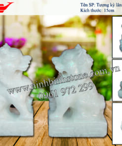 Tượng kì lân trắng-để bàn NB-CGD234