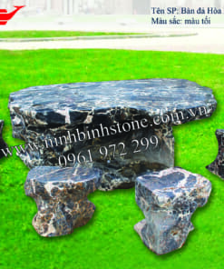 Bàn ghế đá Hòa Bình- 6 đôn NBS-BGD 233
