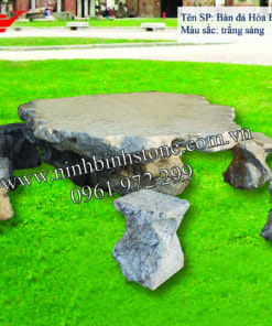 Bàn đá Hòa Bình trắng- 8 đôn NBS-BGD 234