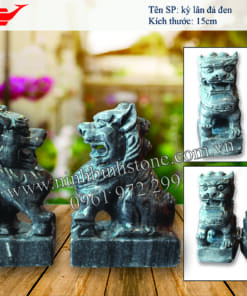 Tượng kì lân đá đen phong thủy - để bàn NB-CGD225