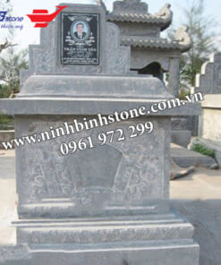 Mộ đá đen không mái giá rẻ NBS-MĐKM228