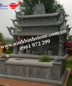 Mộ đôi 3 mái đá đen NBS-MĐĐ241