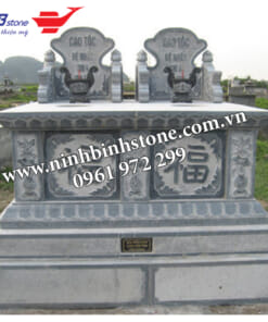 Mộ đôi không mái đá đen NBS-MĐĐ254