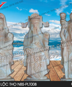 tượng Phúc- Lộc - Thọ vàng (để bàn) NBS-PLT207