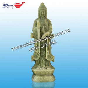 tương phật đá thạch anh xanh 2