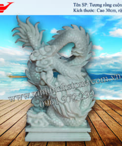 Tượng đá rồng cuộn - để bàn NB-CGD236