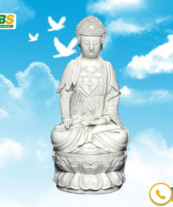 Tượng phật Adida bằng đá trắng tự nhiên