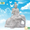 Tượng phật Phổ Hiền Bồ tát bằng đá trắng NBS-TPADD223