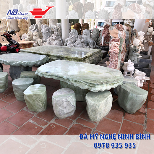 Bàn ghế đá xanh ngọc