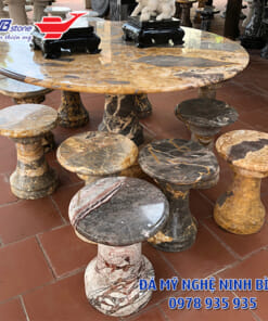 Bàn ghế đá granite vàng NBS-BGD 238