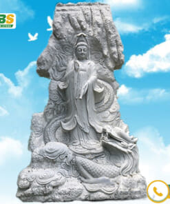 Tượng quan âm đá tự nhiên đẹp NBS-TQA241