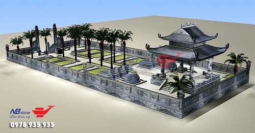 Thiết kế hình ảnh 3D lăng mộ đá mỹ nghệ của Ninh Bình Stone
