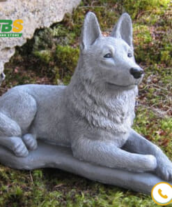 Tượng chó đá nguyên khối đẹp NBS-TCĐ 235