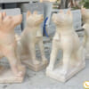 Tượng chó đá bằng đá vàng NBS-TCĐ 237