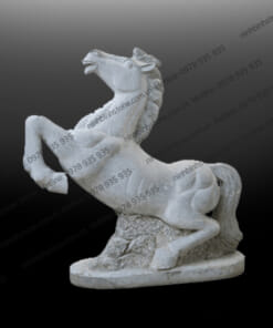 Tượng Ngựa Đá NBS-ND219 - Tượng ngựa đá phong thuỷ đẹp màu trắng giá rẻ