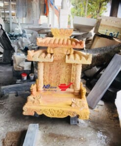 Ban thờ Thần Tài bằng đá vàng NBS-BTD201
