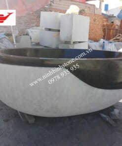 Bồn tắm đá Bazan đen nguyên khối NBS-BTĐ 240