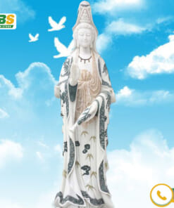 Tượng Quan Âm giát màu