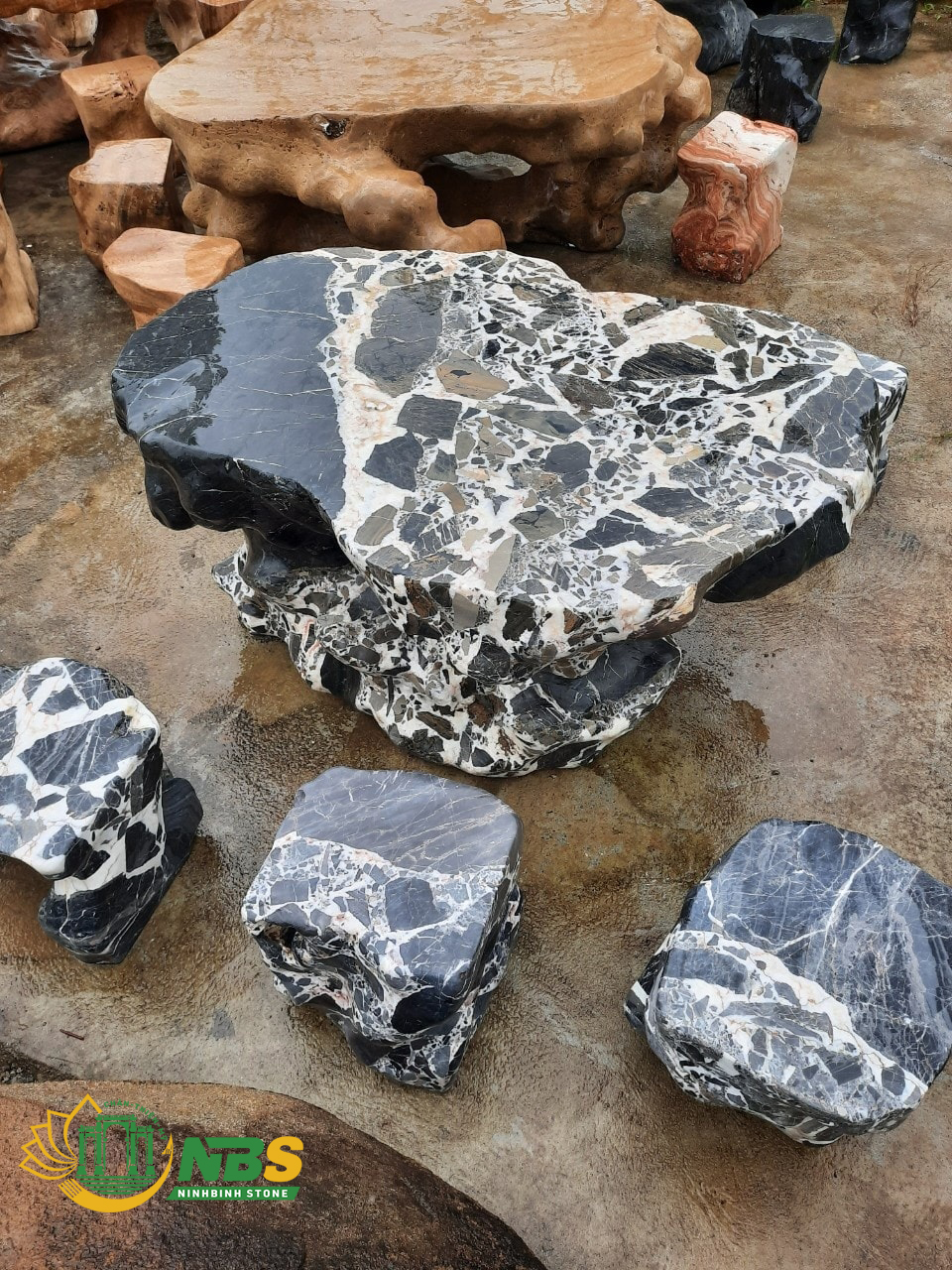 Bàn ghế đá Granite