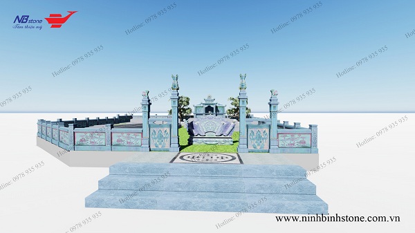 Khu lăng mộ nhìn từ mặt cắt bên trái