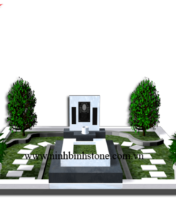 Mẫu lăng mộ đá trắng đơn giản NBS-LMD311