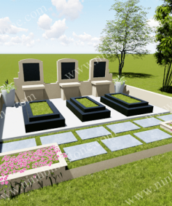 Mẫu mộ ba đẹp không mái NBS-MĐĐ264