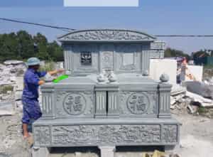 Mẫu mộ đá hoa cương tại xưởng NBStone
