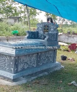Mộ đá xanh không mái NBS-MĐKM235