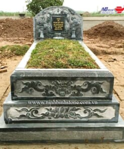 Mộ đá xanh rêu không mái NBS-MĐKM236