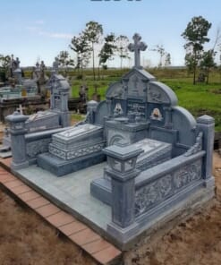 Mộ đôi đá trắng đẹp NBS-MĐĐ266