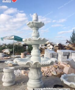 Đài phun nước mini bằng đá trắng NBS-DPN286