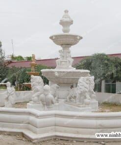 Mẫu đài phun nước bằng đá trắng NBS-DPN289