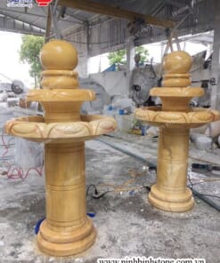 Mẫu đài phun nước mini bằng đá vàng NBS-DPN285