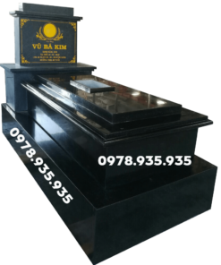 Mộ đá hoa cương đơn đen 5