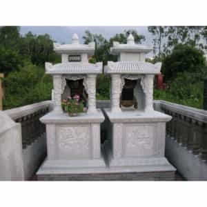 Những mẫu thiết kế mộ đá hai mái to trên 2m đẹp