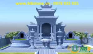 Kích thước cây hương ngoài trời thờ thần linh | Bàn thờ ngoài trời 23 Mẫu thiết kế 3D khu mộ tổ