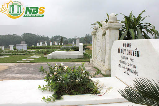 Khu lăng mộ bằng đá trắng tại công viên vĩnh hằng Thiên Đức - Ninh Bình Stone