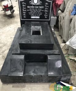 Mộ đá hoa cương đá đen nguyên khối NBS-MĐHC234