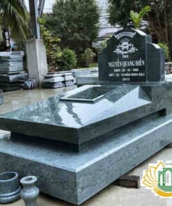 Mộ đá Granite đá xanh rêu NBS-MĐG243