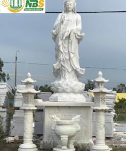 Tượng phật quan âm bằng đá tự nhiên NBS-TQA247