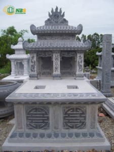 Mẫu mộ đôi bằng đá xanh Thanh Hoá