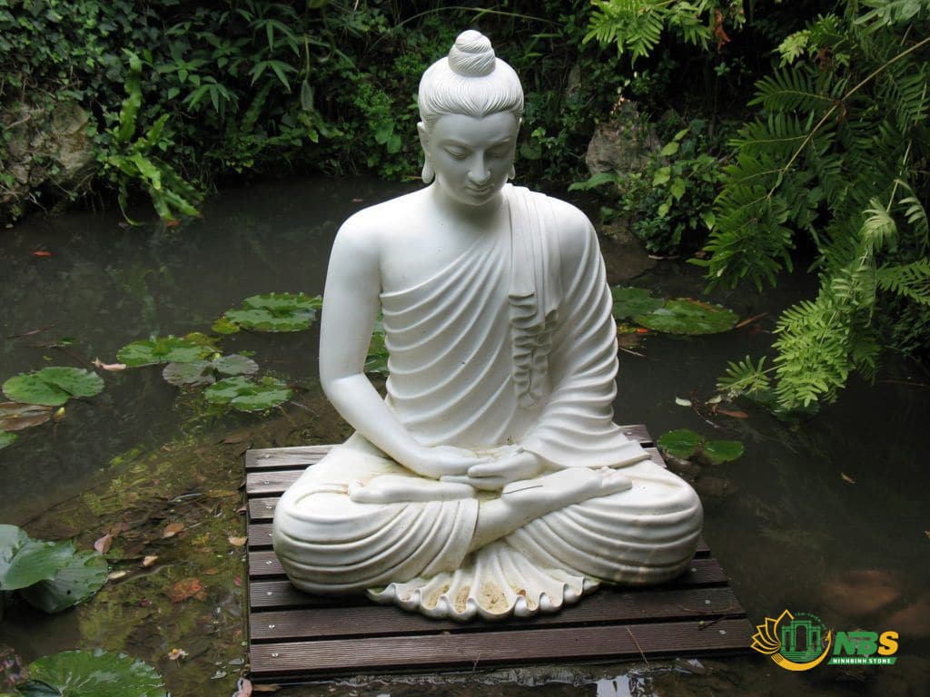Tượng phật bằng đá ngồi thiền - tượng Phật ngoài trời