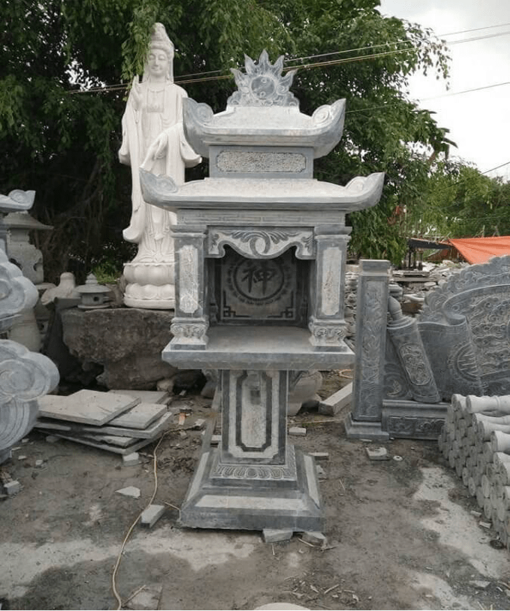 Hướng dẫn cách làm hòn non bộ chi tiết, đơn giản nhất 15 Mẫu cây hương đá 2 mái thờ thiên địa làm bằng đá khối tự nhiên