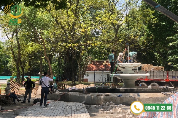 Đài phun nước sử dụng trong sân vườn